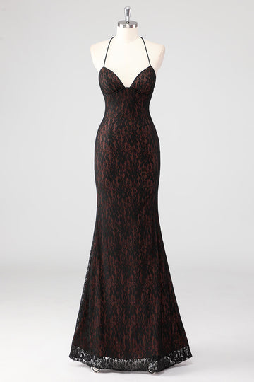 Robe formelle à bretelles spaghetti noires Robe formelle à bretelles spaghetti